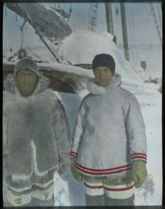 Image of Missionary and Eskimo [Inuk] of Baffin Land